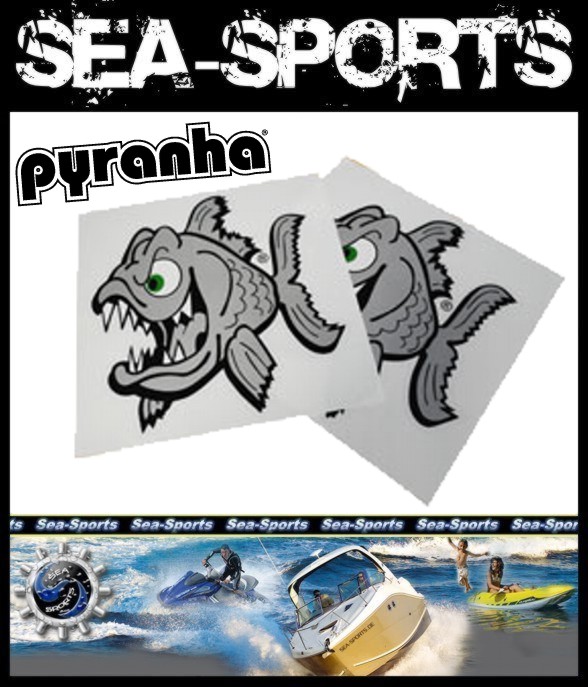 Pyranha FISH Sticker Aufkleber versch. Größen