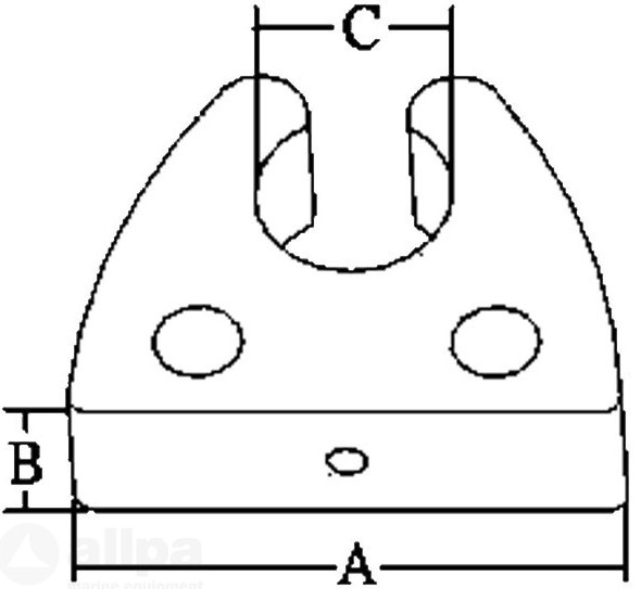 Gummi Halter für Rohr, Ø22-25mm, Schwarz pro paar A= 56mm, B= 16mm