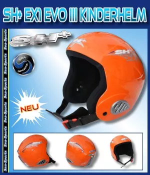 SHplus EX1 EVO III Ski- und Snowboardhelm für Kinder und Jugendliche Wintersportler Einzelstücke Auslaufmodell Farbe: Orange Größe: XS