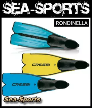 Rondinella Cressi Schnorchelflossen bzw. Schwimmbadflossen Farbe: Aquamarin, Blau oder Gelb
