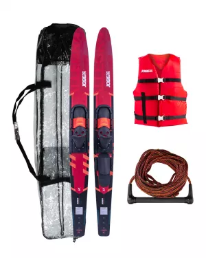 Wasserski Paket Set in Rot Ski Package 67 inch Red Jobe Allegre Combo