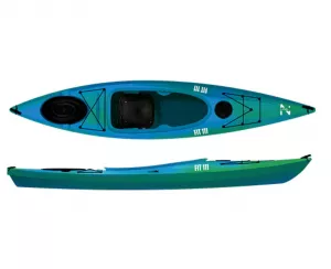 Lagerboot 1er Kajak Zegul Fit 111 PE  turquoise Skeg Version Tourenkajak Wanderkajak PE 3,37m optimales Verleihmodell Einsteigermodell