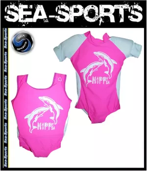 Kinder Schwimmlernanzug Mädchen mit Auftriebspolstern UV-Schutz 50+ Happy Hoppsa
