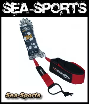 BIC Surf 11ft Leash Coil Knee Strap Spiralleine für Kniegelenk Sicherungsleine für Board