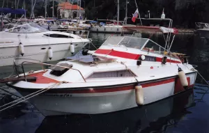 Kunden Privatangebot Preis VB Gebraucht Motorboot Picton Fiesta ca. 6.5mx2,55m mit 150 Mercury 2Takt Optimax und Trailer Direktkontakt Verkäufer Tel.01723702071 Nur Selbstabholung.