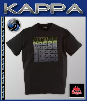 Herren Kappa T-Shirt Ferry black 100% Baumwolle